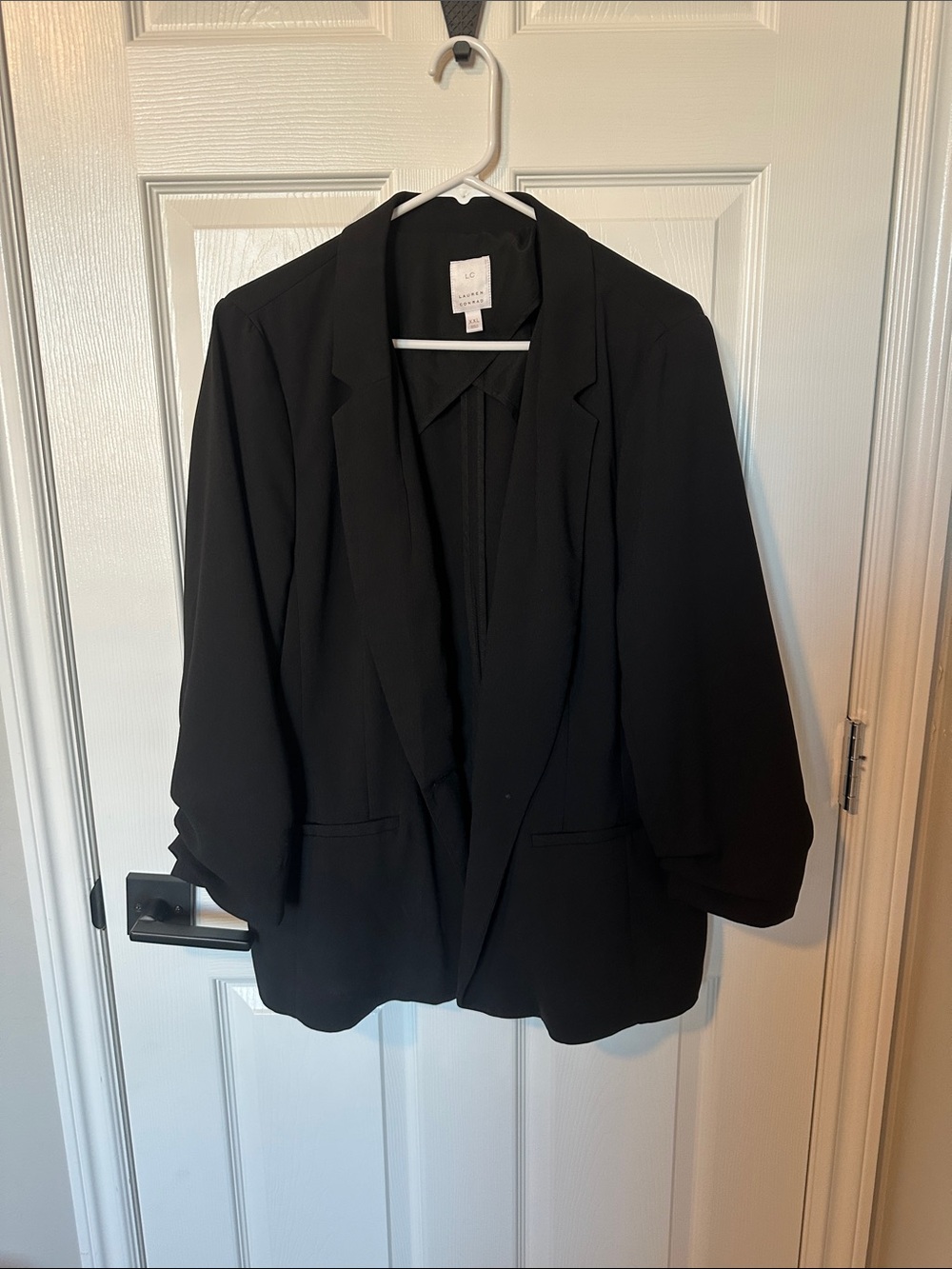 LC Lauren Conrad Black Open-Front Women's Blazer